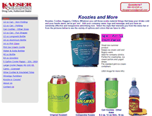 Tablet Screenshot of kooziesandmore.com